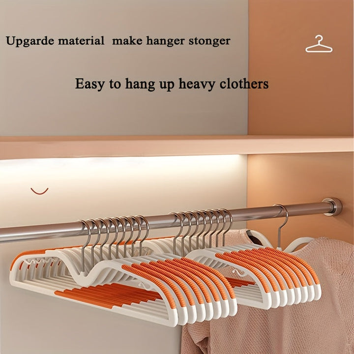 Rotating hook clothes hangers; a home essential for maximizing wardrobe space and preventing slips.