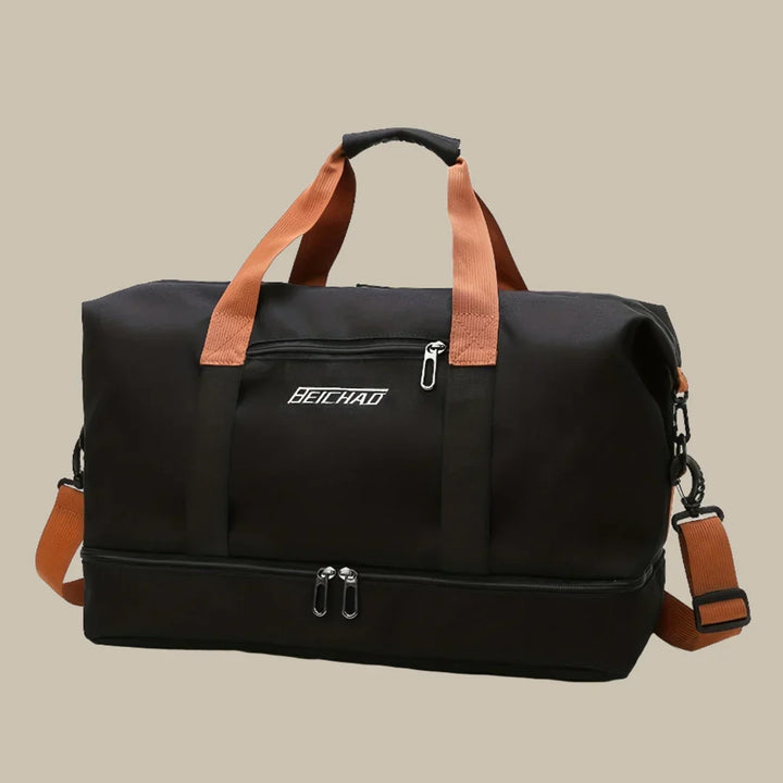 Versatile men's sport duffel bag for gym, travel, and weekend trips; spacious and stylish.
