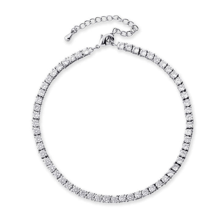 Dazzling crystal anklet bracelet, a women's fashion accessory. Sparkling and elegant, perfect gift for her.