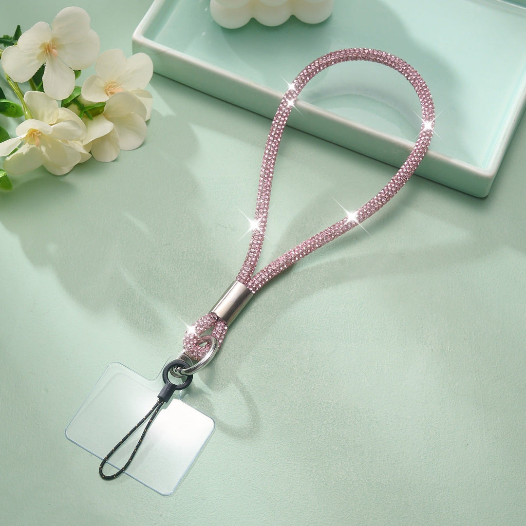 Sparkling crystal wrist strap lanyard for badge holders. Add glamour to your ID with this stylish unisex accessory.