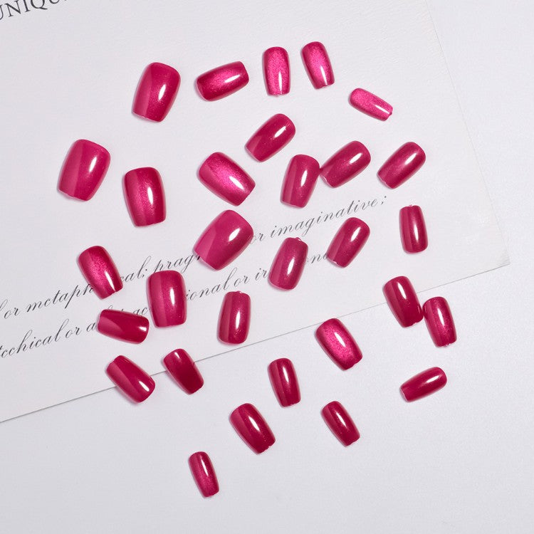 Complete manicure kit with dazzling glitter press-on nails, providing women instant sparkle & style.