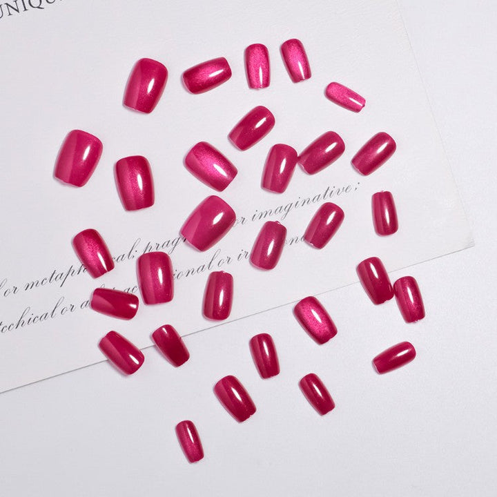 Complete manicure kit with dazzling glitter press-on nails, providing women instant sparkle & style.