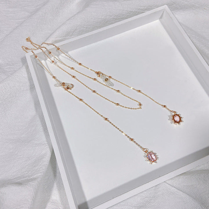 Adjustable women's sparkling crystal pendant necklace, perfect elegant gift for her.