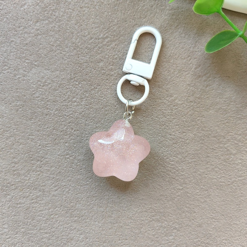 Adorable sparkling heart keychain, women's bag charm & key gift idea.