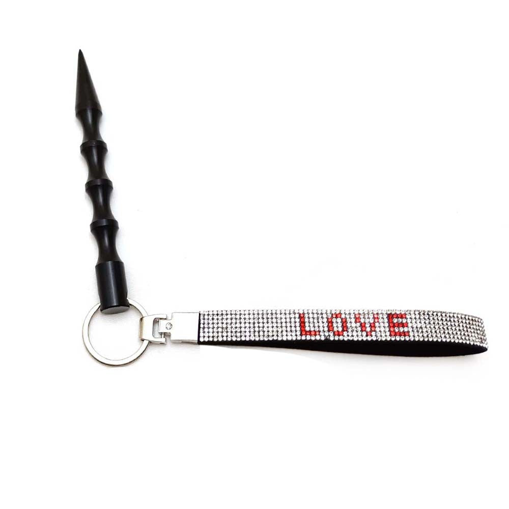 Premium quality sparkling love heart rhinestone key holder for women.