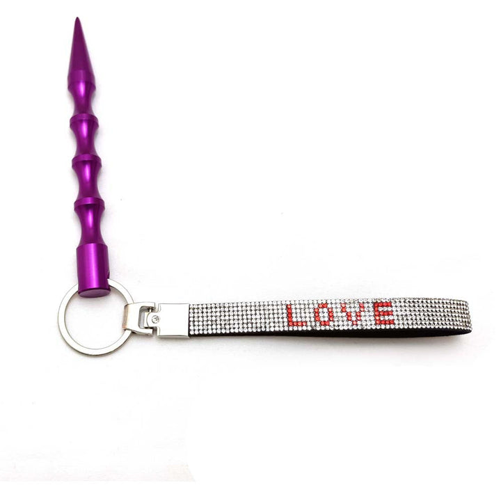 Gift-ready rhinestone 'LOVE' charm keychain, a thoughtful present for women.
