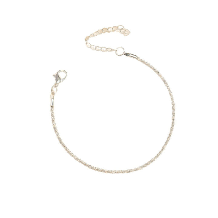 Elegant women's sparkling crystal anklet, silver-plated & adjustable. Ideal fashion jewelry for special occasions.