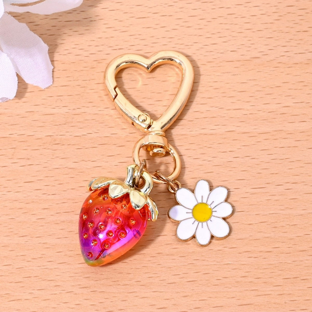 Eye-catching sparkling strawberry accessory, for any outfit.