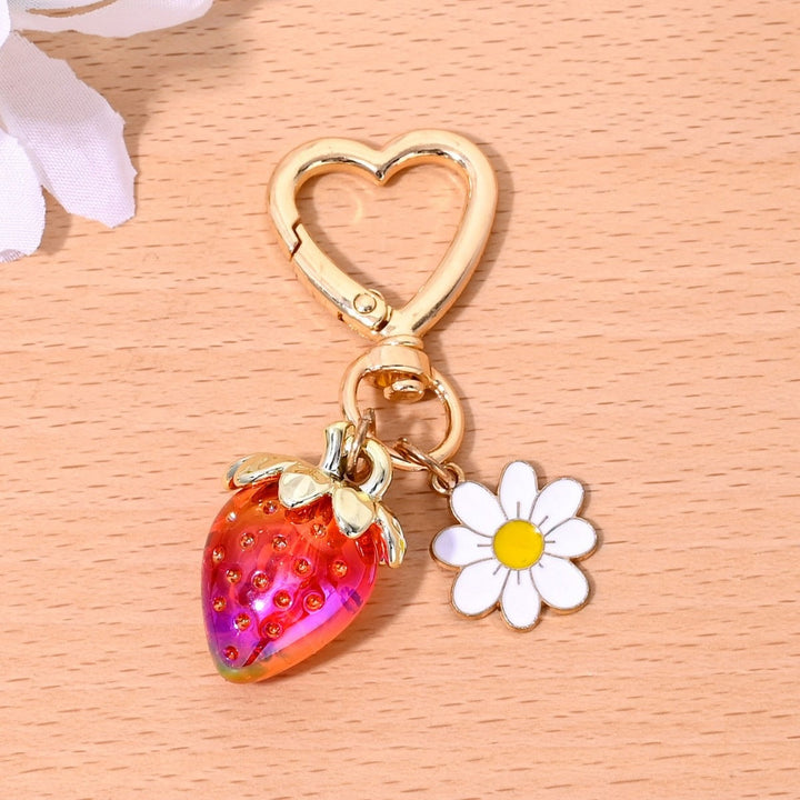 Eye-catching sparkling strawberry accessory, for any outfit.