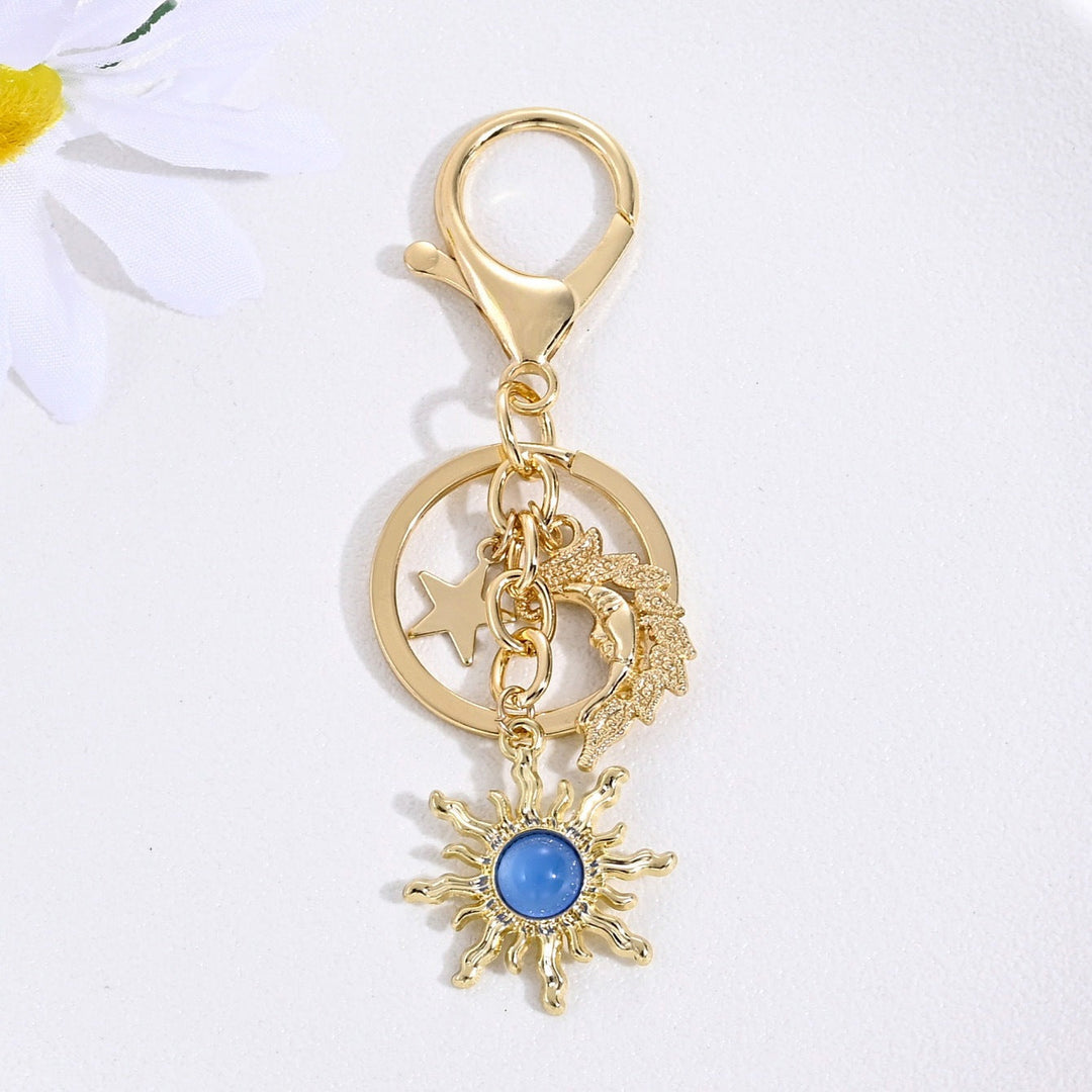 Eye-catching sparkling sun & star bag accessory for women's fashion.