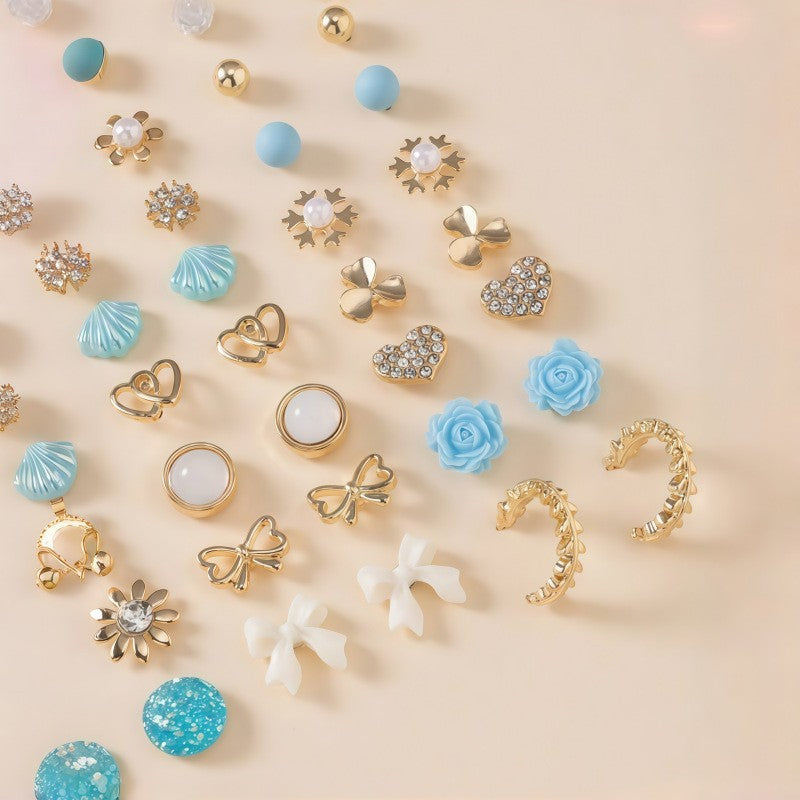 Dazzling dangle earrings set, fashionable women's accessory for any occasion.
