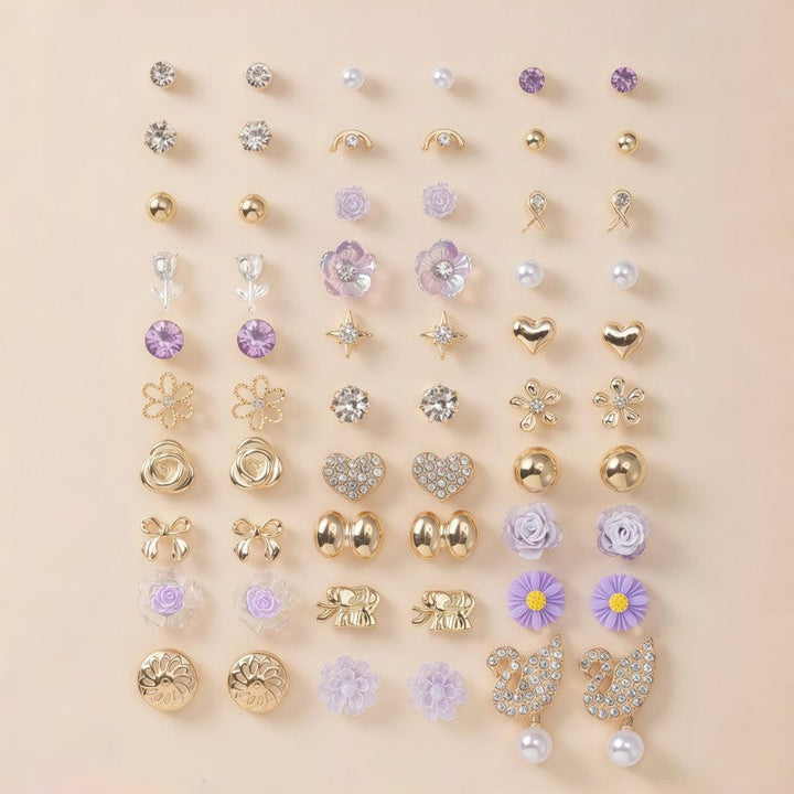 Hypoallergenic sparkling earrings set, an ideal gift for her, with versatile styles.