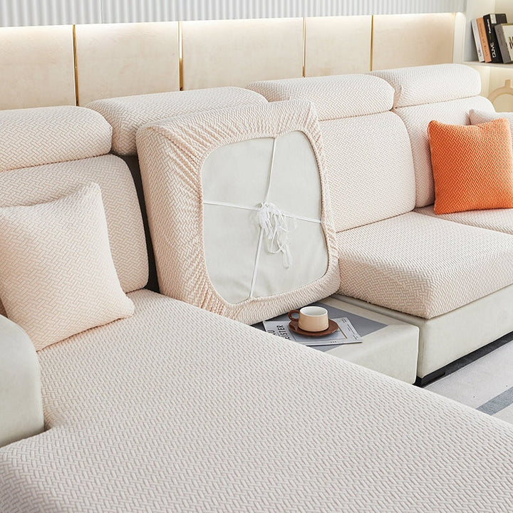 Universal stretchable sectional sofa cover, a versatile solution for home decor & furniture protection.