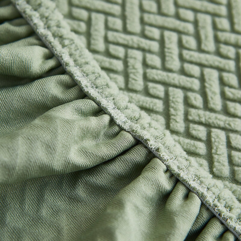 Easy-fit stretch sectional couch cover, providing excellent furniture protection for busy homes.