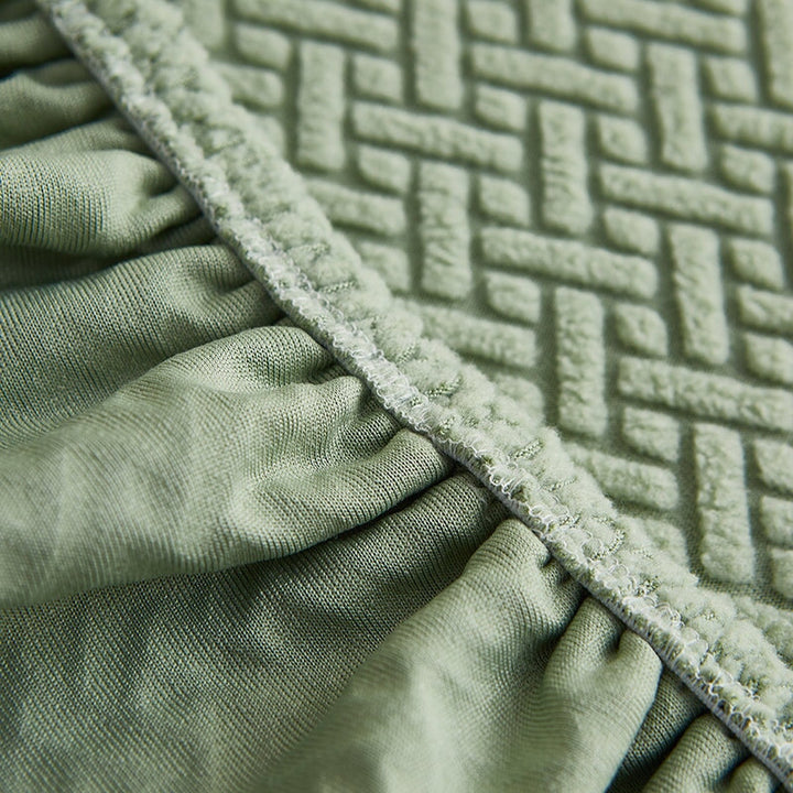 Easy-fit stretch sectional couch cover, providing excellent furniture protection for busy homes.