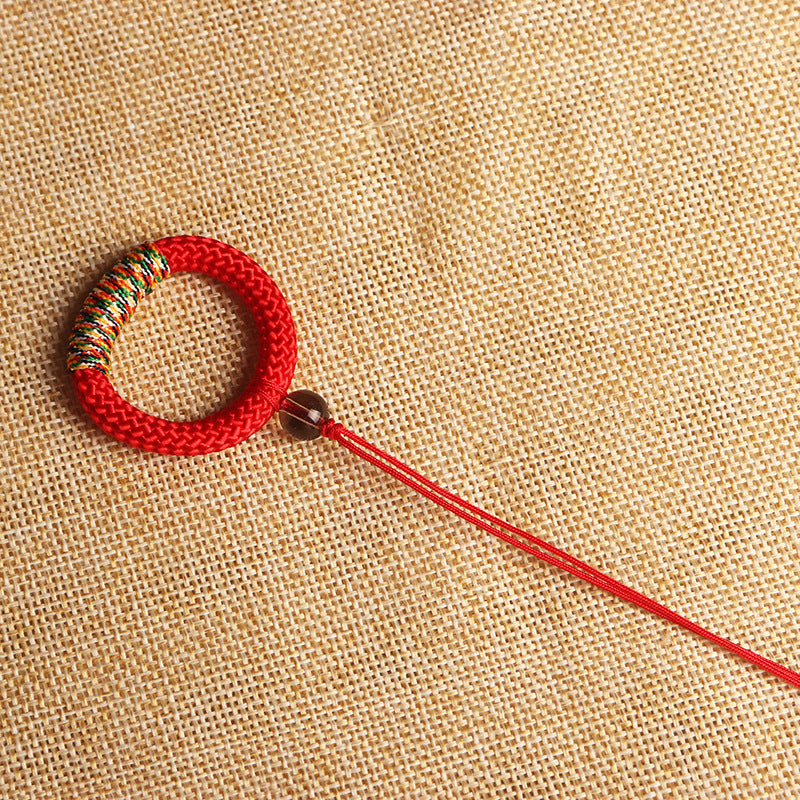 Fashionable braided keychain for keys, backpack or purse, a versatile and chic accessory.