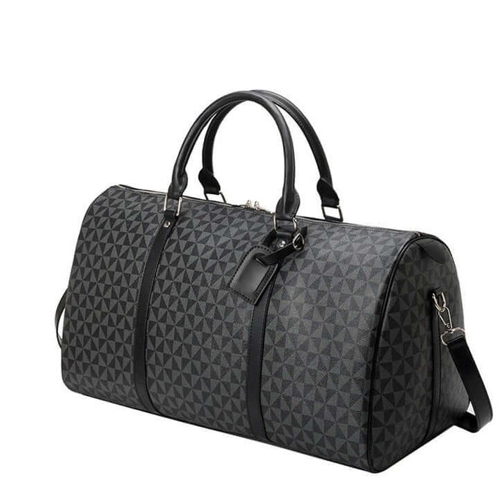 Versatile beige men's travel duffel bag; functional weekend bag, ideal for short trips.