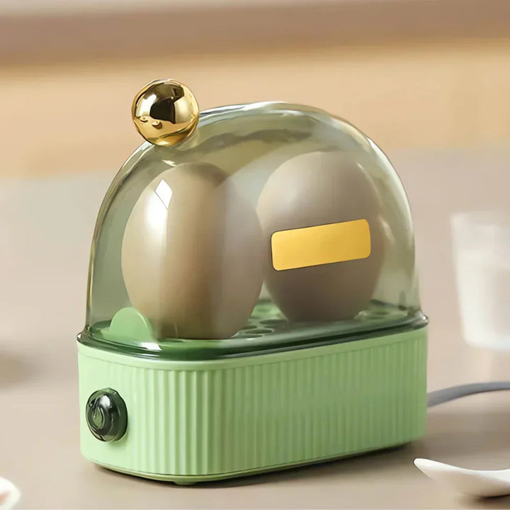 Quick electric egg cooker & poacher, a compact kitchen appliance for fast, easy-clean breakfast preparation.