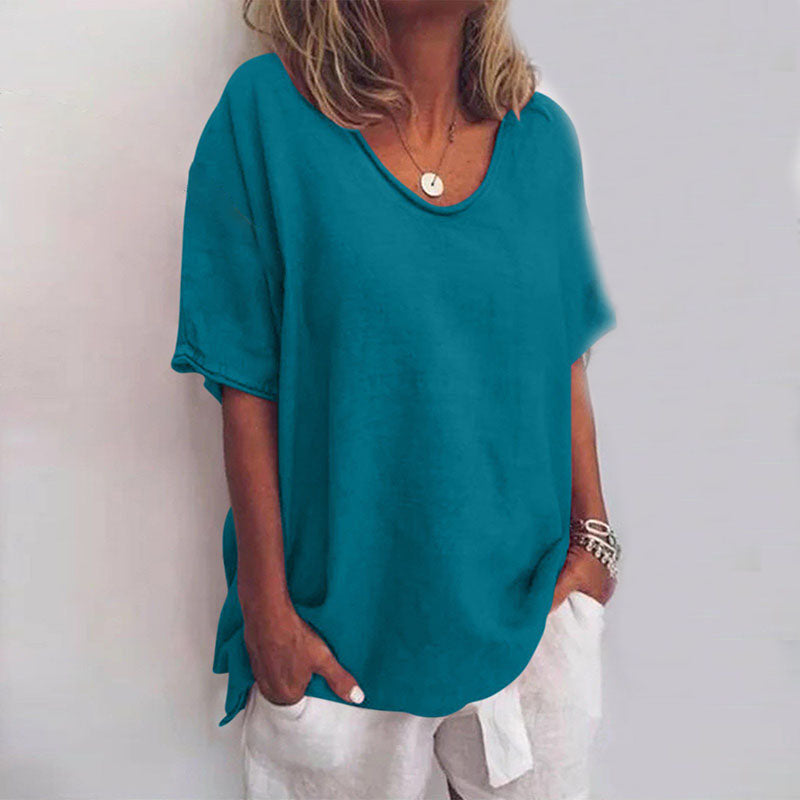 Stylish women's loose blouse, perfect workwear with comfortable tummy control and an elegant fit.