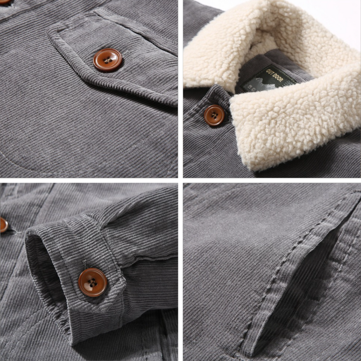Versatile men's fall jacket, providing stylish warmth & comfort for autumn outdoor activities.