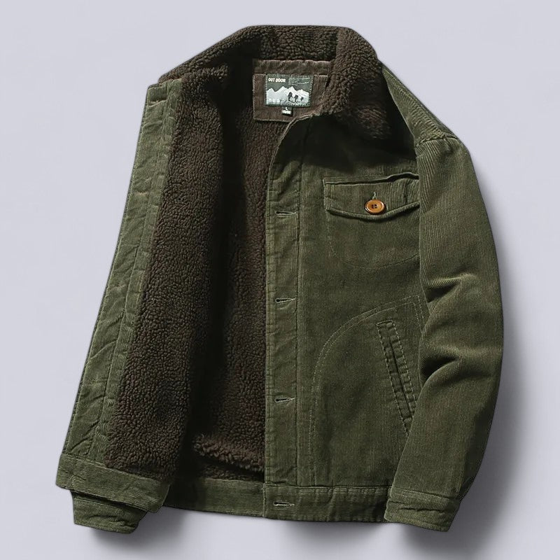 Durable men's windproof autumn jacket, ensuring warmth & comfort for stylish fall outerwear.