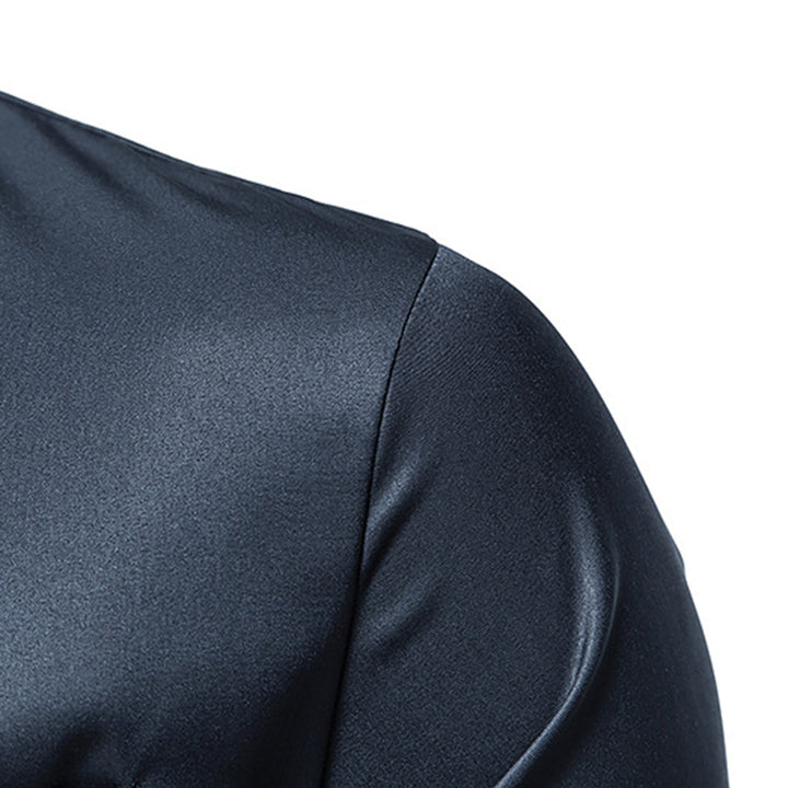 Men's elegant long-sleeve plaid shirt in a distinct pattern, ideal for a stylish, professional look.
