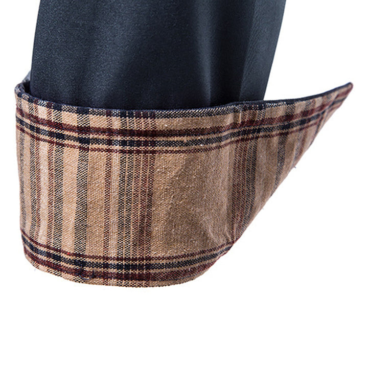 Men's fashion plaid long-sleeve shirt, a slim-fit top for business casual or special events.