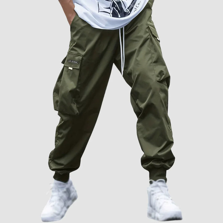 Comfortable stretch cargo pants for men, designed for all-season wear and ultimate flexibility.