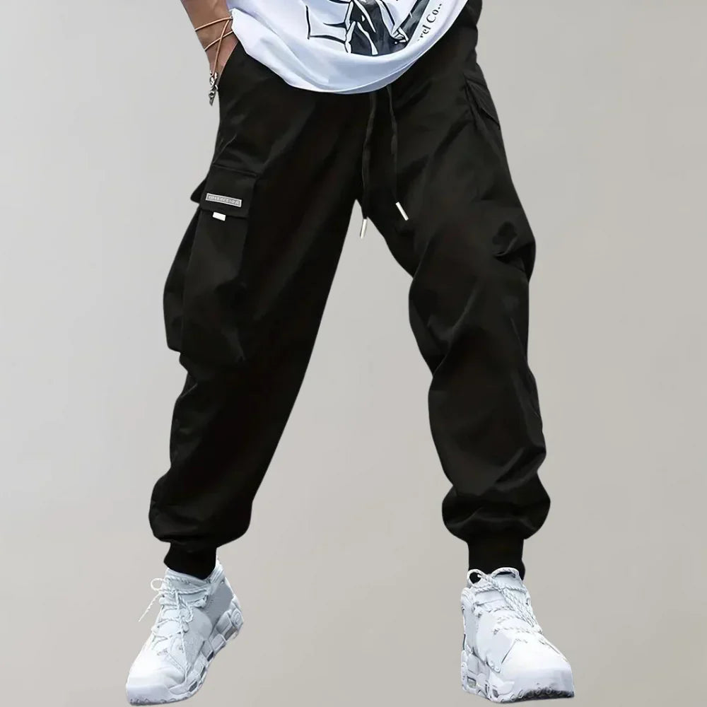 Men's fashion cargo pants, ideal for active outdoor lifestyles, combining style with rugged utility.