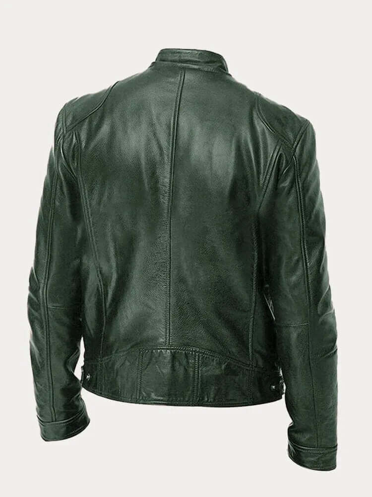 Men's everyday jacket, zip-up design with a modern stand collar and pockets.