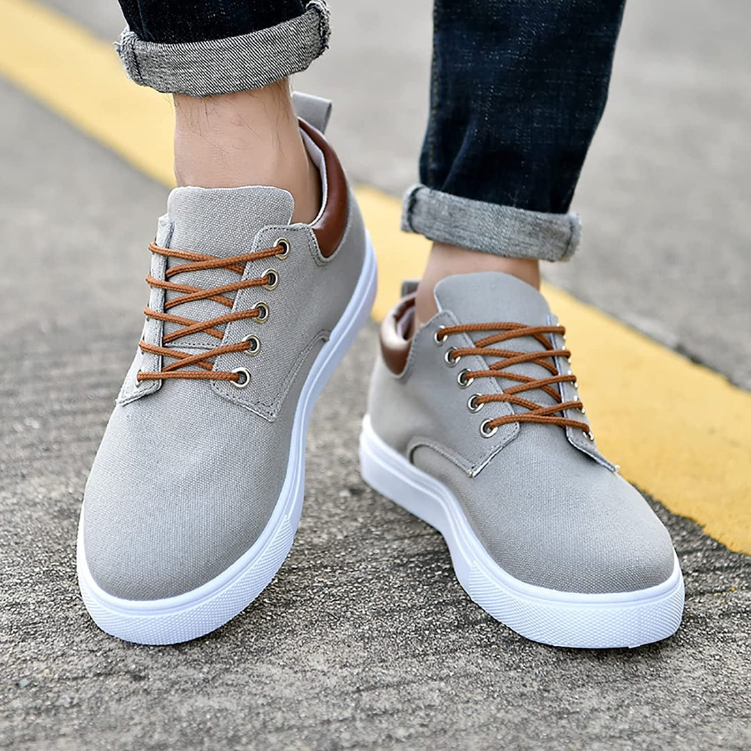 Stylish men's everyday sneakers, low-top, platform sole, designed for ultimate comfort.