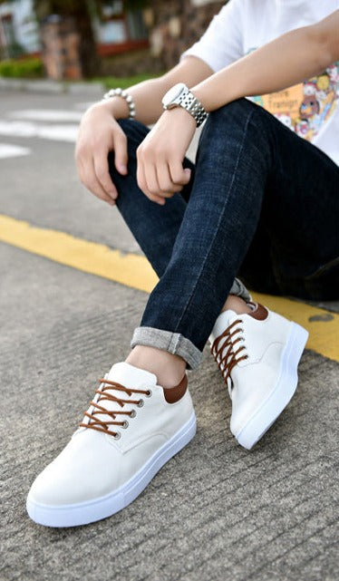 Men's everyday comfort sneakers featuring a sleek low-top and secure lace-up style.