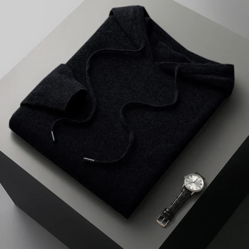 Soft, premium men's luxury hoodie with adjustable hood, ensuring maximum comfort for casual outfits.