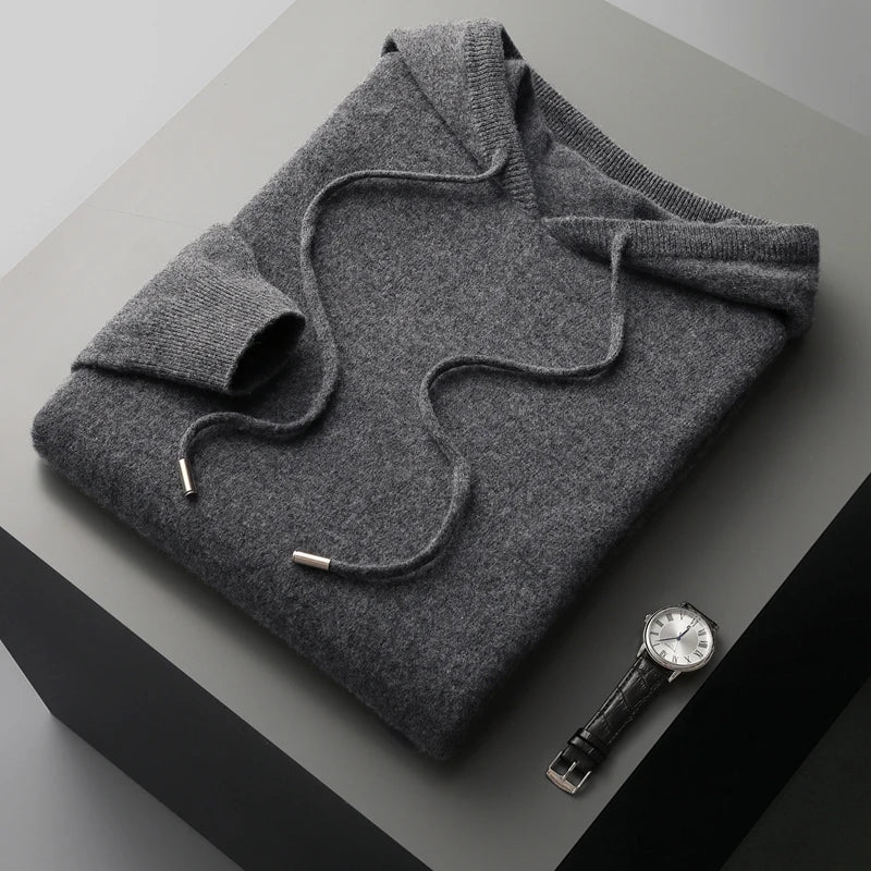 Effortlessly stylish men's luxury hoodie, ideal for everyday wear, featuring a comfy adjustable hood.