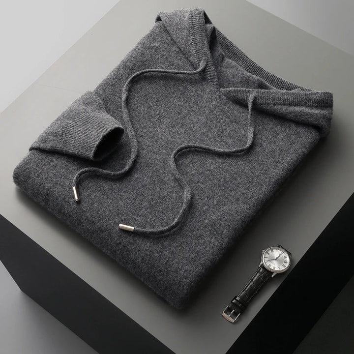 Effortlessly stylish men's luxury hoodie, ideal for everyday wear, featuring a comfy adjustable hood.