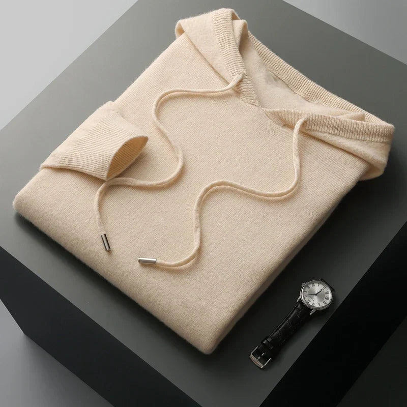 High-quality men's luxury hoodie, a durable and comfortable top with an adjustable hood for any season.