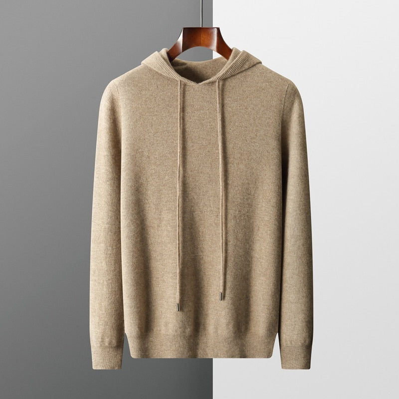 Versatile men's luxury hoodie, great for layering or stand-alone everyday style and comfort.