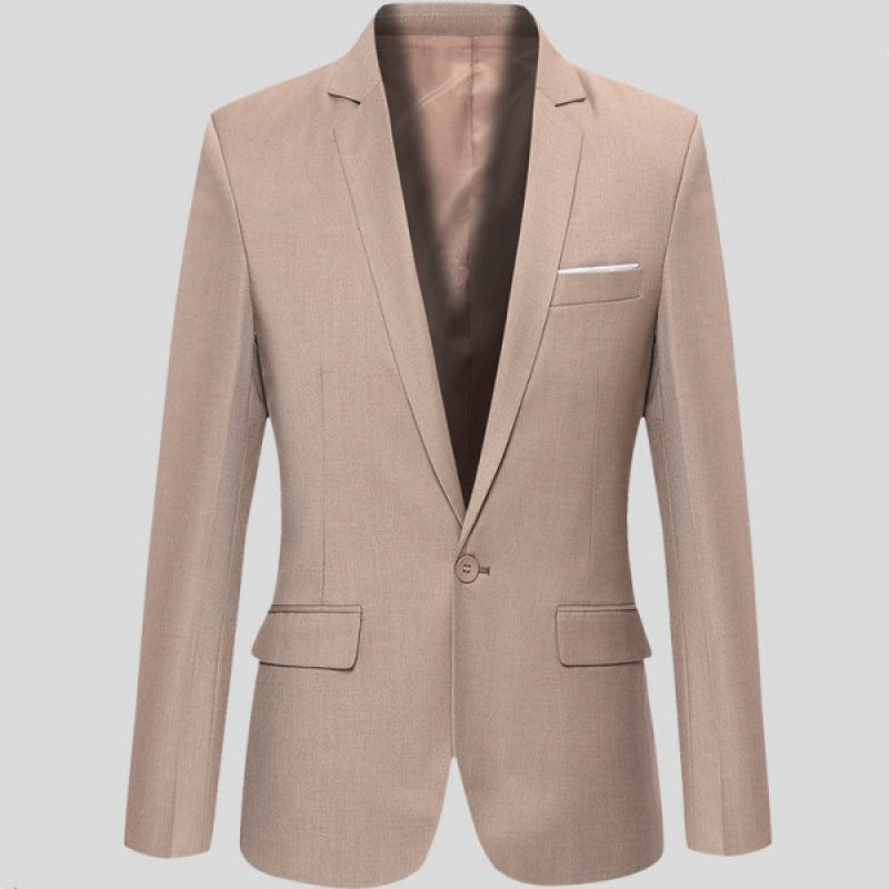 Stylish men's slim fit blazer, perfect as a business jacket, casual wear, or smart professional attire.