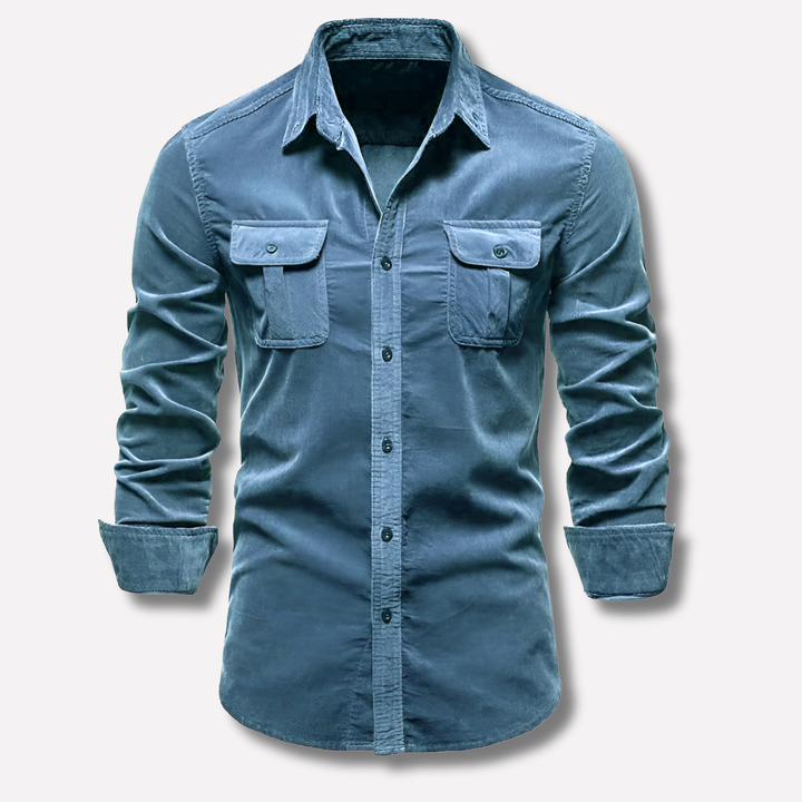 Versatile men's long sleeve button shirt, classic and stylish. Perfect for comfortable everyday casual outfits.