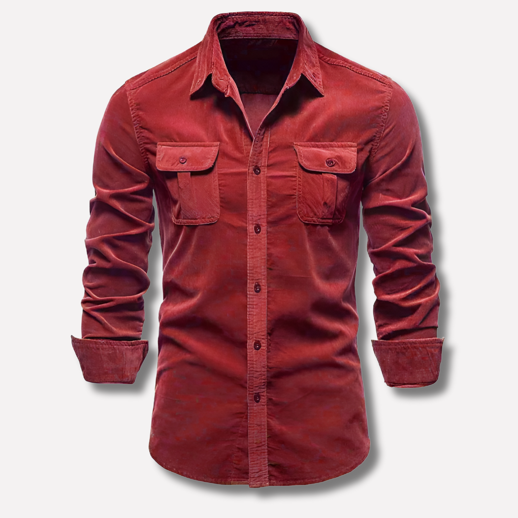 New men's casual long sleeve button-down shirt. Classic, comfortable, and stylish for versatile everyday wear.