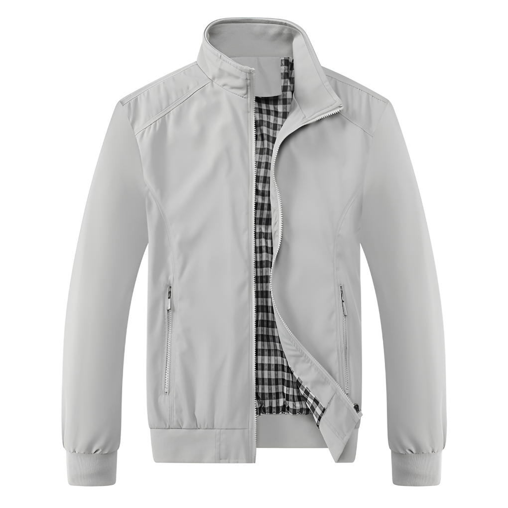 Men's stylish windbreaker jacket, breathable & lightweight, excellent for casual outings during summer.