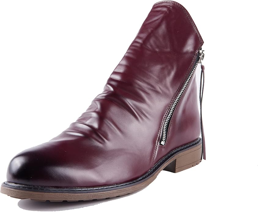 Elegant men's dress boots with zipper, ideal for smart casual to formal outfits. All-season comfort.