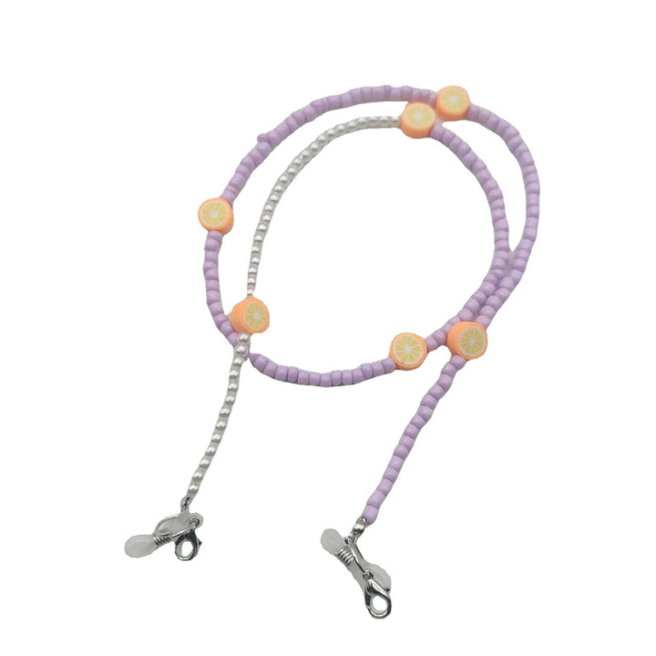 Vibrant beaded glasses strap, multi-functional eye accessory, and a stylish necklace for versatile wear.