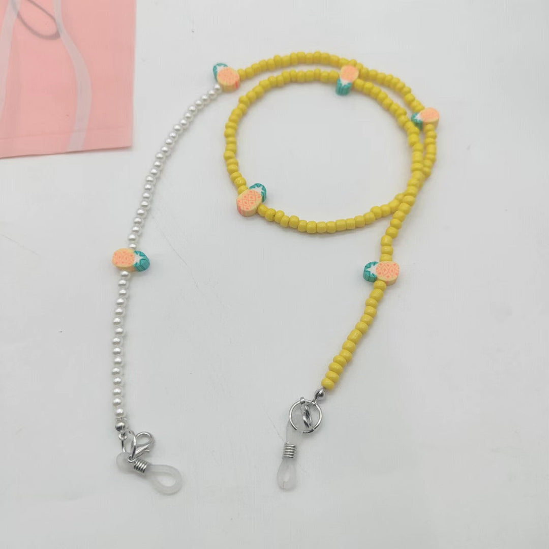 Unisex multifunctional beaded accessory. Use as a glasses chain, necklace, or chic phone holder.