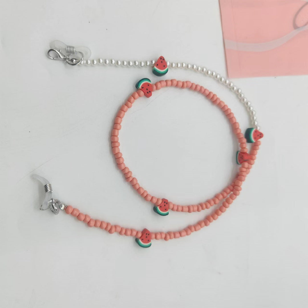 Secure & stylish beaded glasses holder chain, a fashionable unisex eye accessory. Keeps your eyewear safe.