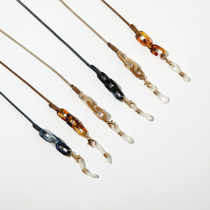 Elegant metal eyeglass chain. Durable spectacle holder lanyard. Perfect eyewear accessory gift idea.