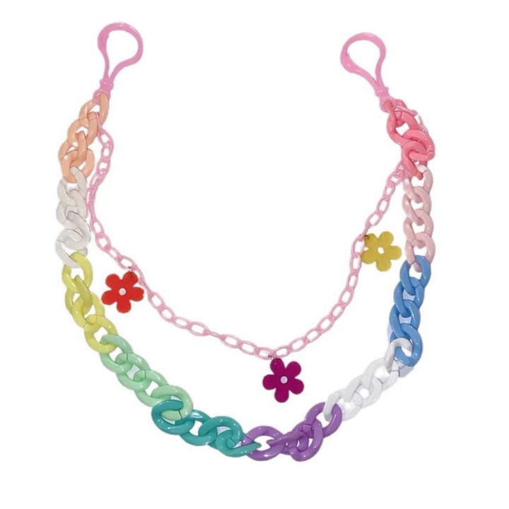 Fashionable rainbow crystal heart keychain. A sparkling bag charm accessory for stylish women.