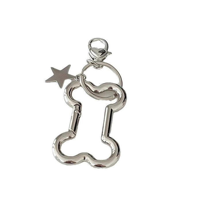 Durable alloy star pendant keychain, a versatile accessory for keys, purses, or backpacks.
