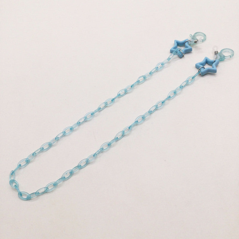 Versatile star charm glasses holder chain for women. Use as an eyeglass lanyard or stylish necklace.