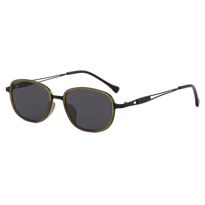 Unisex ultra-slim square frame sunglasses with UV protection. Stylish eyewear for outdoor activities & travel.